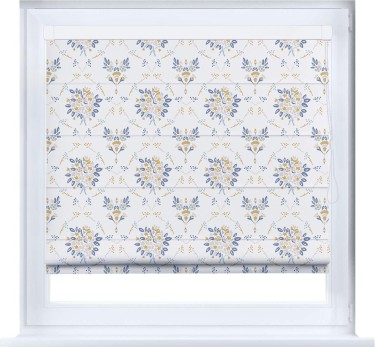 Римская штора «Кортин» кассетная «Французский цветок»