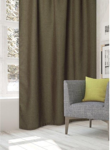 Штора портьерная "Этель" без держателя 135х270 Рейнбоу, цвет оливковый