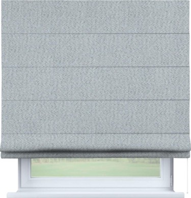 Римская штора «Кортин» для проема, ткань лён димаут, серого цвета