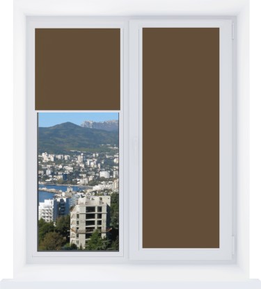 Рулонная штора Уни 2 Натали ВО коричневый 11