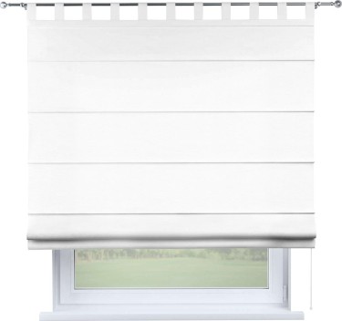 Римская штора на петлях «Кортин», ткань вельвет дымчато-белый