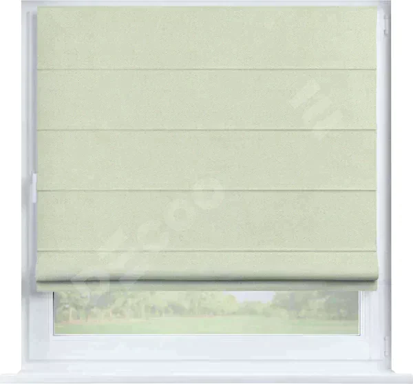 Римская штора «Кортин» на створку, ткань блэкаут однотонный, сливочный