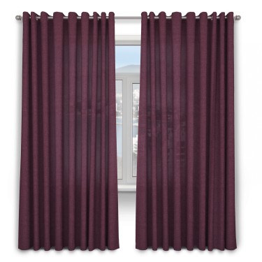 Шторы на люверсах ткань лён фиолетовый