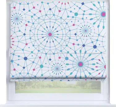 Римская штора «Кортин» на створку «Круги и линии»