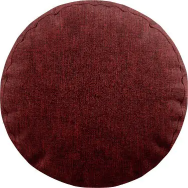Подушка круглая Cortin лён кашемир бордовый
