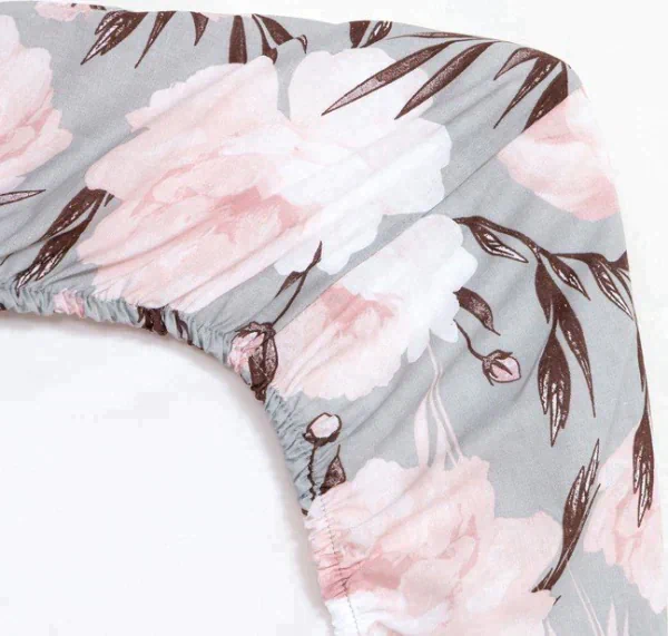 Простыня на резинке Этель 180х200х25 см, Peonies, 100% хлопок, поплин,125 г/м2