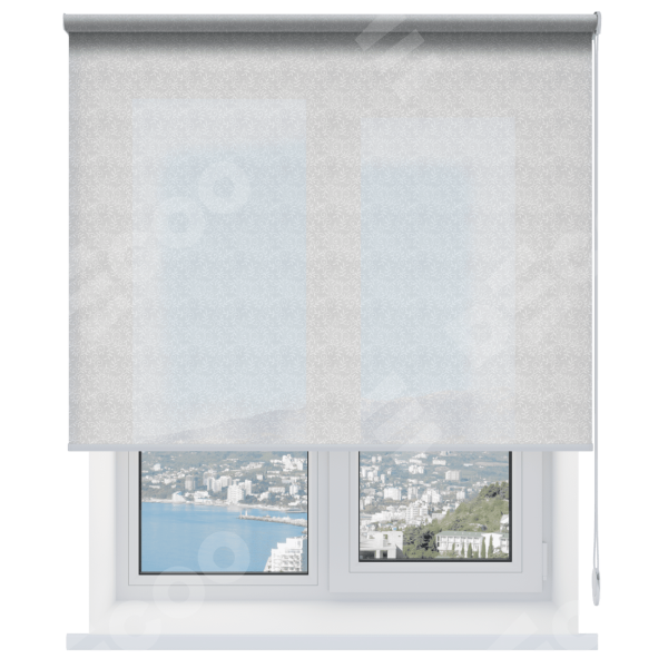 Рулонная штора Лен белый