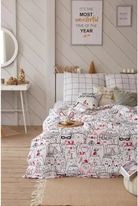 Постельное белье Этель Евро Xmas cat 200*217 см, 240*220 см, 70*70 см - 2 шт