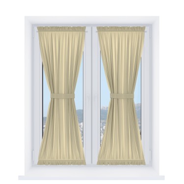 Штора песочные часы «Кортин», ткань блэкаут однотонный кофейный