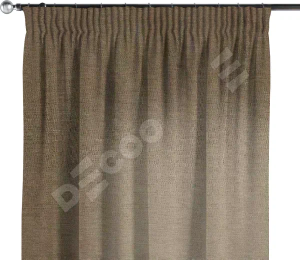 Комплект штор на тесьме «Карандаш», лён светло-коричневый
