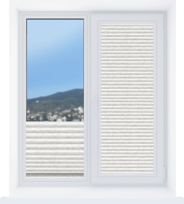 Штора плиссе Раджа белый , ширина от 20 см