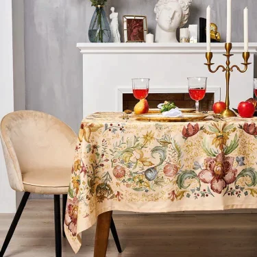 Набор столовый "Этель" Floral pattern скатерть 147*219 +/-2см с ГМВО, салф. 40х40 см - 12 шт