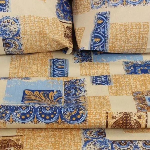 Постельное бельё 1,5 сп, Samy «Арабески», цвет бежевый, 147х215 см, 150х210 см, 70х70 см — 2 шт