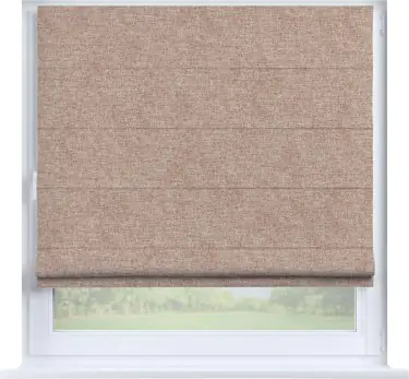 Римская штора «Кортин» на створку, ткань лён кашемир розовая пудра