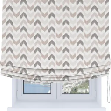 Римская штора Soft с мягкими складками, «Икат стрелки»