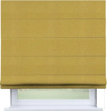 Римская штора «Кортин» для проема, ткань твид блэкаут, пыльная горчица
