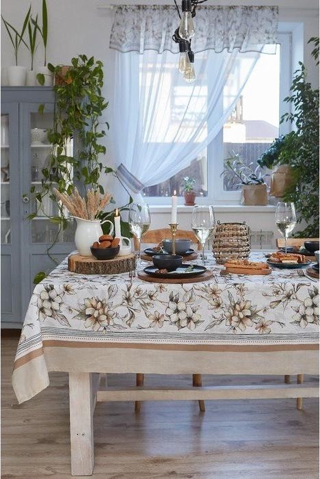 Скатерть "Этель" Floral mood 110х147 см,  100 % хлопок, репс 210 гр/м2