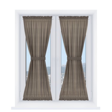 Штора песочные часы «Кортин» лён мокко