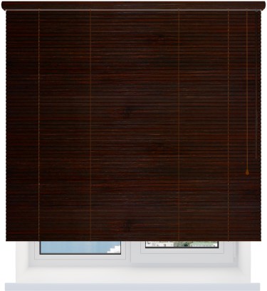 Бамбуковые жалюзи 25 мм. махагон