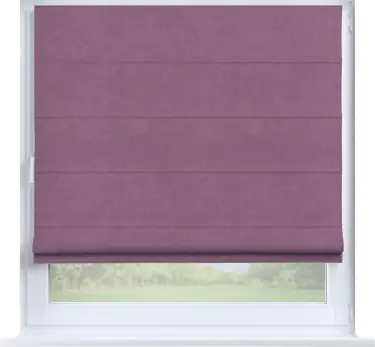 Римская штора «Кортин» на створку, ткань вельвет лиловый
