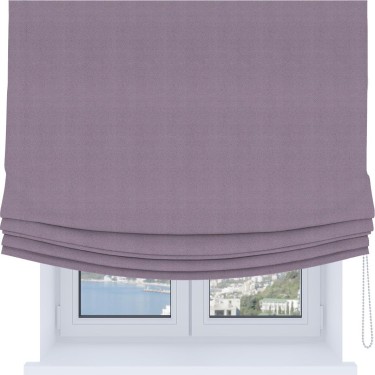 Римская штора Soft с мягкими складками, блэкаут однотонный светло-сиреневый