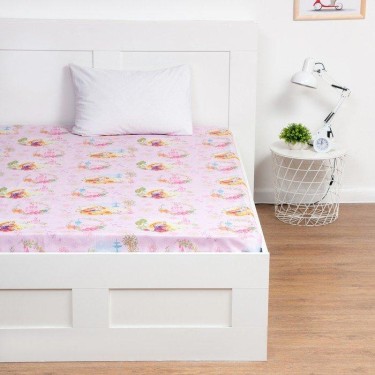 Простыня 1,5 сп "Принцесса Рапунцель"  150*214 см 100% хлопок, поплин 125 г/м2