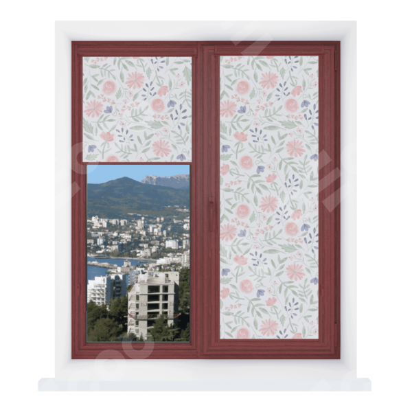 Рулонная штора Уни 2 с принтом Изысканные цветы