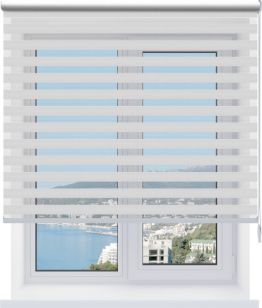 Рулонная штора День-ночь Metalic белый