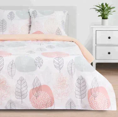 Постельное бельё «Этель» 1.5 сп Leaves 143*215 см,150*214 см, 70*70 см 2 шт