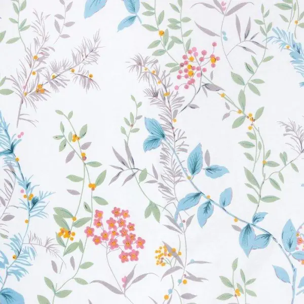 Простыня на резинке LoveLife 180*200*25см, "Flowers", 100% хлопок, сатин, 125г/м²