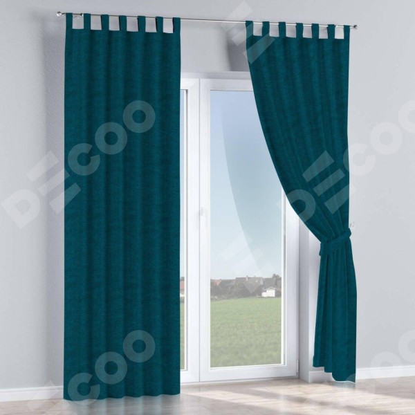 Комплект штор на петлях твид блэкаут глубокий синий