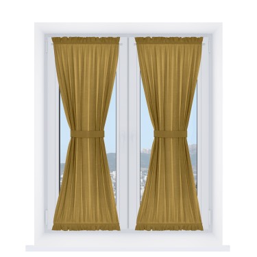 Штора песочные часы «Кортин», ткань вельвет светло-коричневый