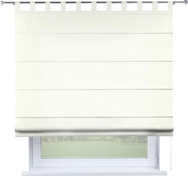 Римская штора «Кортин», канвас молочный, на петлях