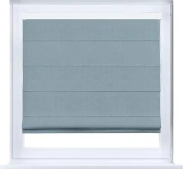 Римская штора «Кортин» кассетная, ткань блэкаут с блеском синий