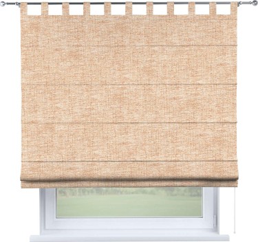 Римская штора «Кортин», рогожка димаут персиковый, на петлях
