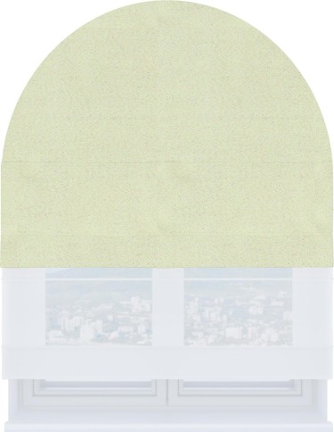 Римская штора «Кортин» день-ночь для арочного проёма, ткань блэкаут однотонный сливочный