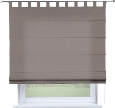 Римская штора на петлях «Кортин», ткань вельвет тёмно-бежевый