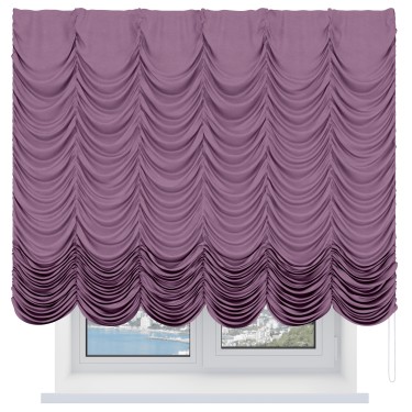 Французская штора «Кортин», вельвет лиловый