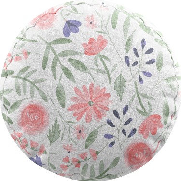 Подушка круглая Cortin «Изысканные цветы»