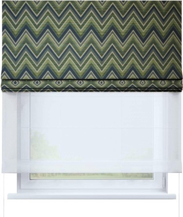 Римская штора «Кортин» день-ночь, ткань Меандр