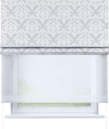 Римская штора «Кортин» день-ночь «Дамаск светлый»