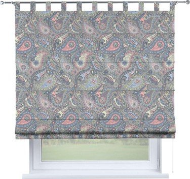 Римская штора «Кортин» на петлях «Цветной пейсли»