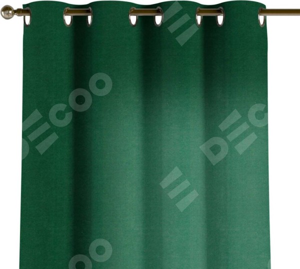 Комплект штор на люверсах вельвет зелёный
