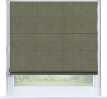 Римская штора «Кортин» на створку, ткань блэкаут однотонный, серо-коричневый