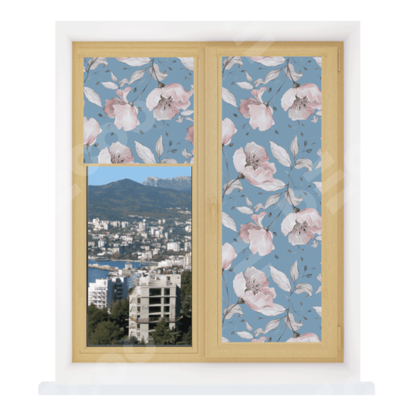 Рулонная штора Уни 2 с принтом Розовая лагуна