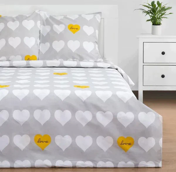 Постельное белье Этель дуэт "Heart" 143*215см-2шт,220*240см,70*70см-2шт