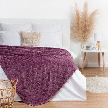 Плед Этель «Мозайка» 240х220 см, цвет фиолетовый