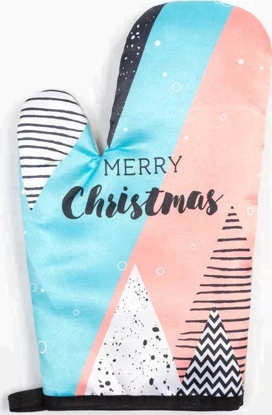 Кух. набор 2 пр. Доляна "Merry Christmas" прих. 17*17 см, вареж. 26*16 см,100% п/э