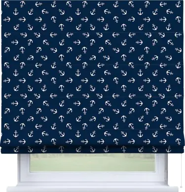 Римская штора «Кортин» для проема «Морские якори»