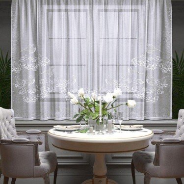 Штора без шторной ленты К28Н 165 х 200 см, белый, пэ